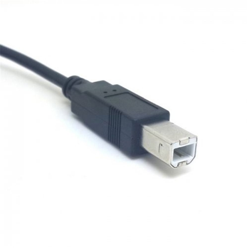 Черный 80 см сканер для принтера двойной USB USB мужской кабель передачи данных Y-кабель мужской к стандартному B мужской