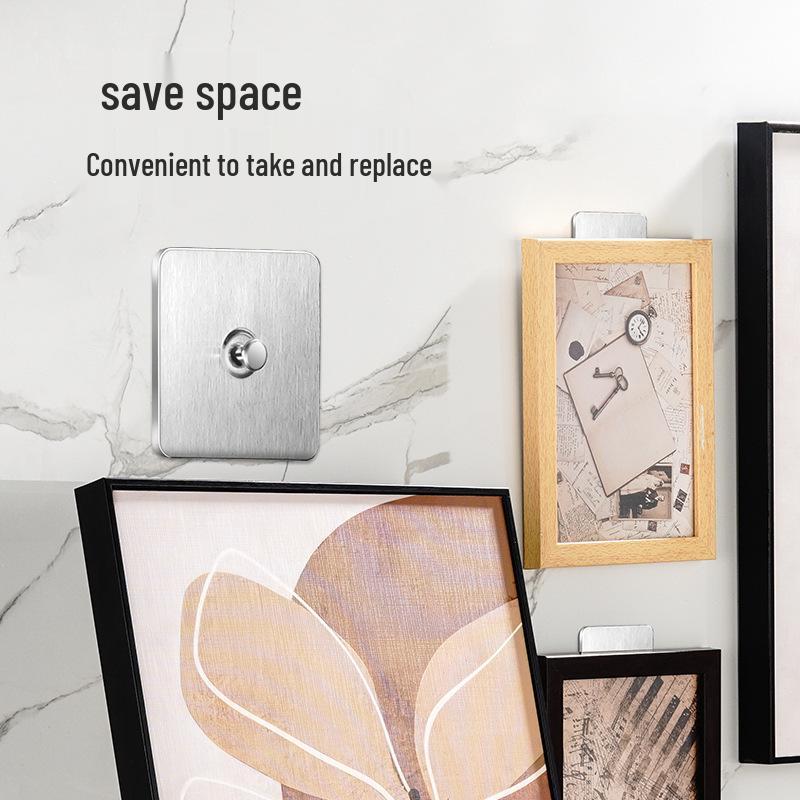 Strong Adhesive, Hole-Free Wall Hooks for Hanging Wedding Photos and Paintings