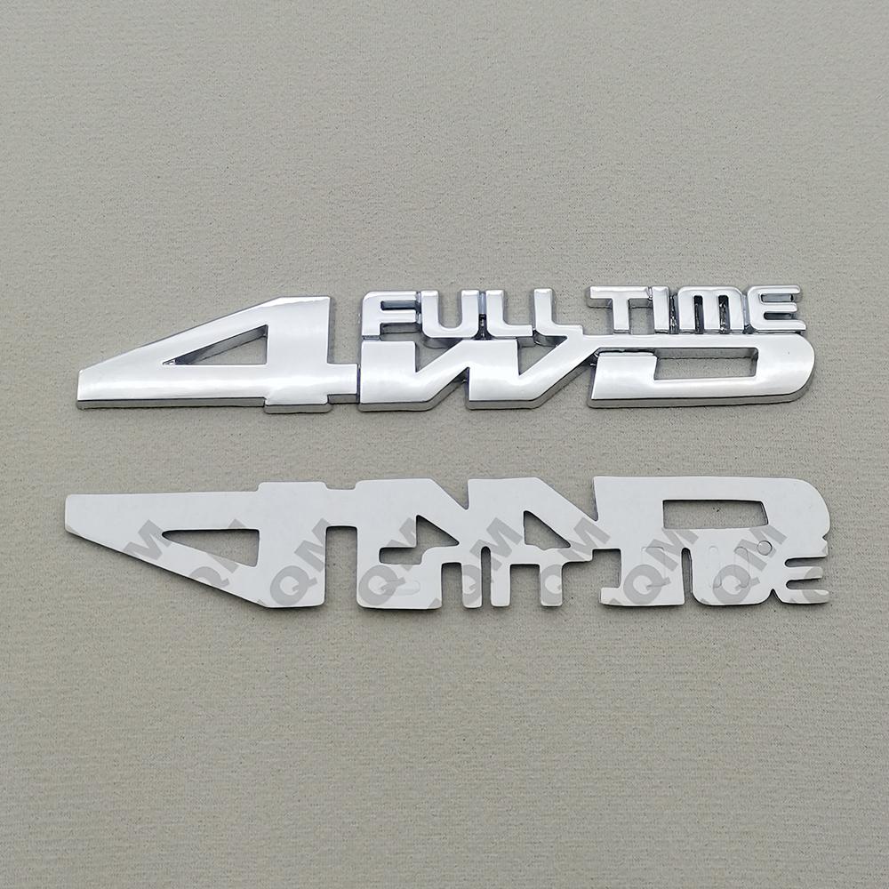 3D Car Sticker 4WD Full Time Logo Emblem Truck Fender Auto Badge Decal Accessories For Toyota Prado Honda Jeep Ford Mitsubishi oi1