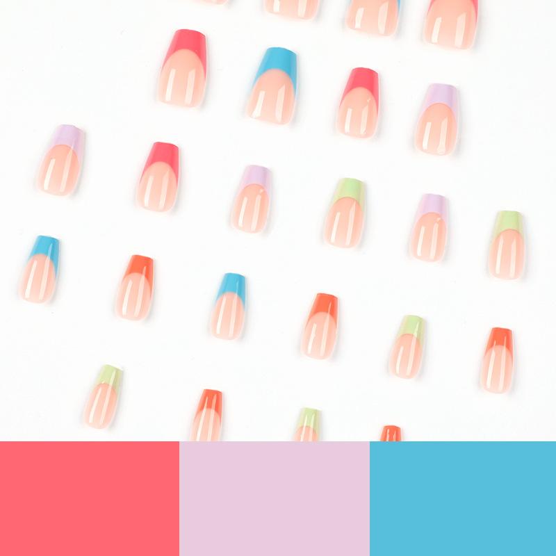 Nail Piece Nail French Five-color Nail Manicure Nail Patch Nail Piece