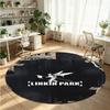 Linkin Park Printed Round Crystal Velvet Rug Soft Non Slip Floor Carpet For Bedroom Holiday Gift