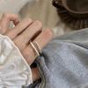 Simple Style Interlocking Lines Glossy Plain Ring Female Niche Design Fashionable Personality Match Cold Wind Openings Finger Rings Party Jewelry