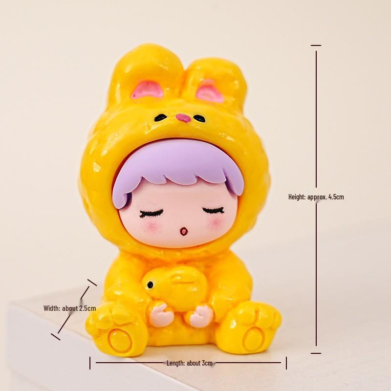 Милая полимерная кукла: Фигурка-сюрприз для украшения автомобиля и рабочего стола, брелок-шарм