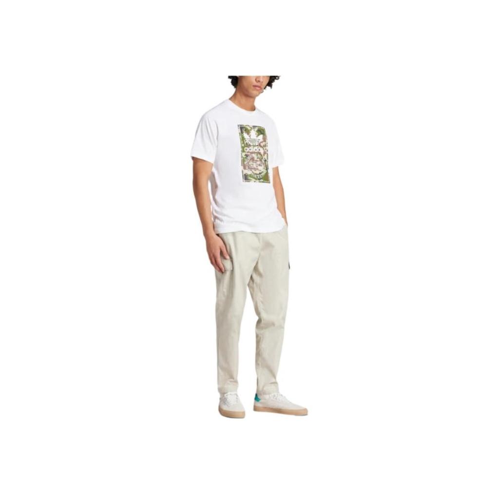 adidas Мужские футболки с круглым вырезом Originals Camo Tongue, белые IS0246