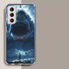 Чехол для телефона «Пасть Глубоководной Злой Акулы» для Samsung Galaxy S25 Edge S24 S23 FE S21 S20 S10 Plus S22 S26 Ultra Прозрачный