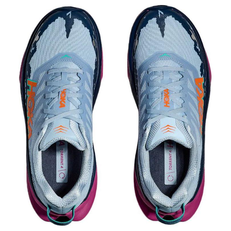 HOKA One One Torrent 4 Удобные Универсальные Прочные Кроссовки с Низким Верхом Женские Кроссовки Синие 1155074-DFC