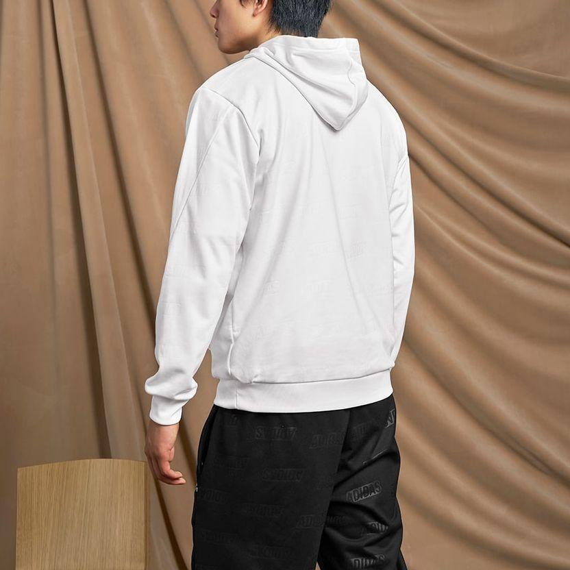 Adidas Sweatshirts Men's White Hooded Moderate Regular HY1278