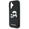 Karl Lagerfeld Hc 3D Rubber Double Heads Case For Iphone 16 Black