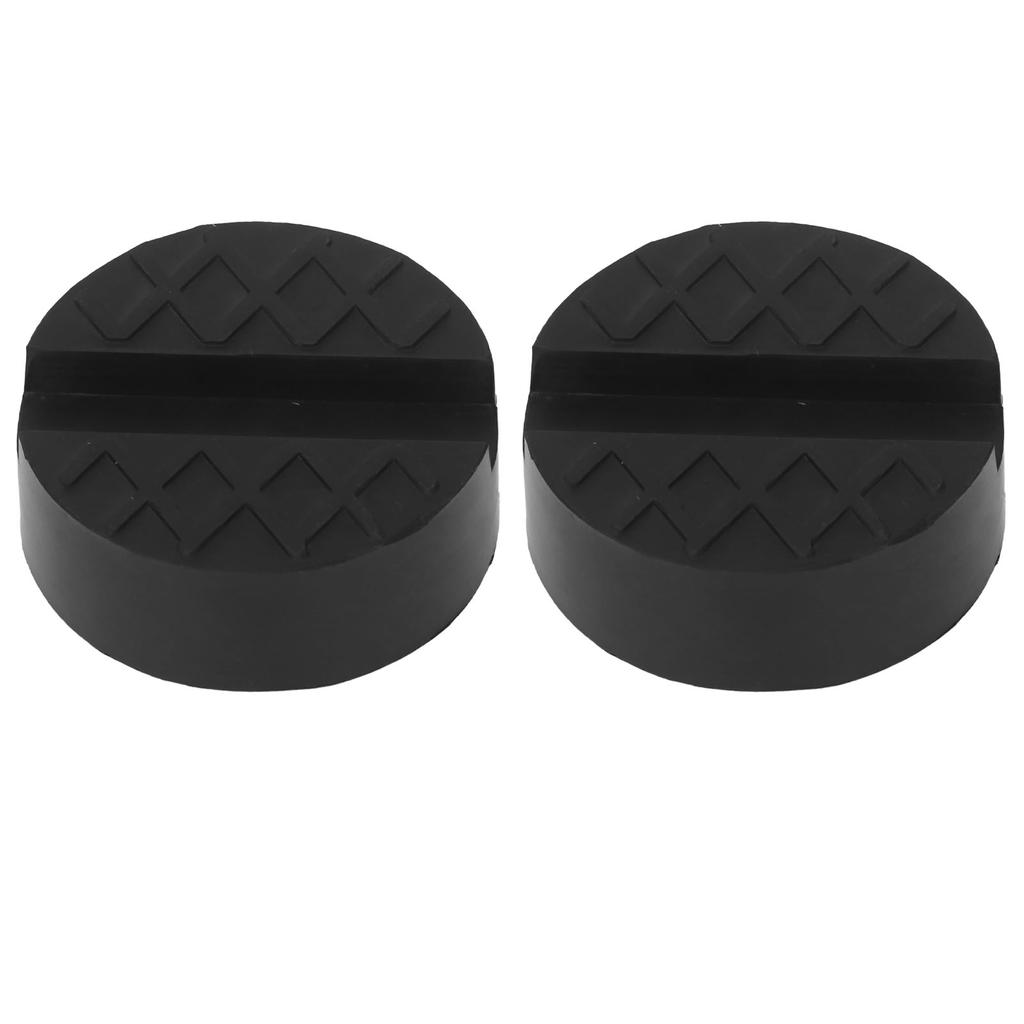 2 Pcs Rubber Jack Pad Good Adaptability Universal Slotted Jacking Lift Puck Reusable Jack Pad