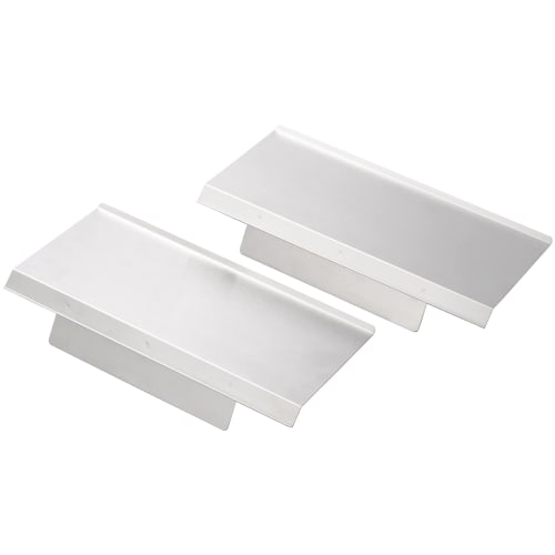 Yoshikawa Gas Stove Exhaust Vent Cover, Oil Splash Guard, 32cm Wide, 17.5cm Deep, Set of 2, Stackable, Silver, Made In Japan, Induction Cooktop Grill