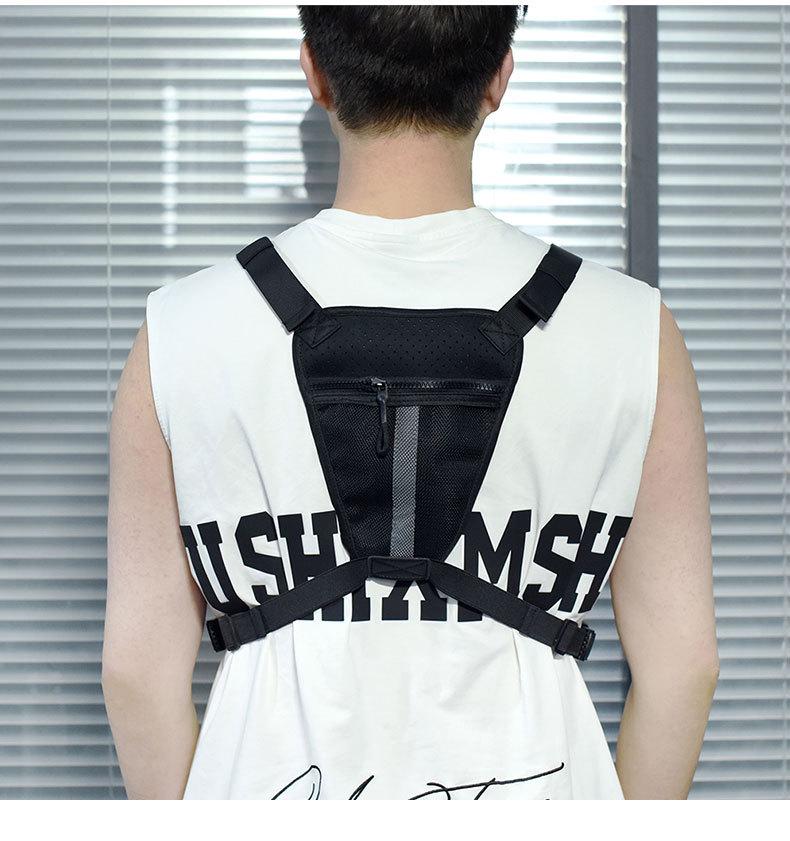 Мужская повседневная нагрудная сумка для велоспорта и пешего туризма - Функциональная сумка-жилет для бега и фитнеса