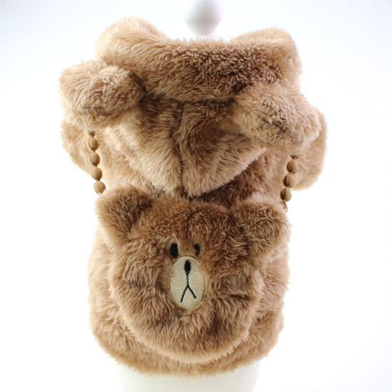 Одежда для домашних животных, привлекательное износостойкое флисовое теплое пальто с капюшоном для щенков, товары для домашних животных