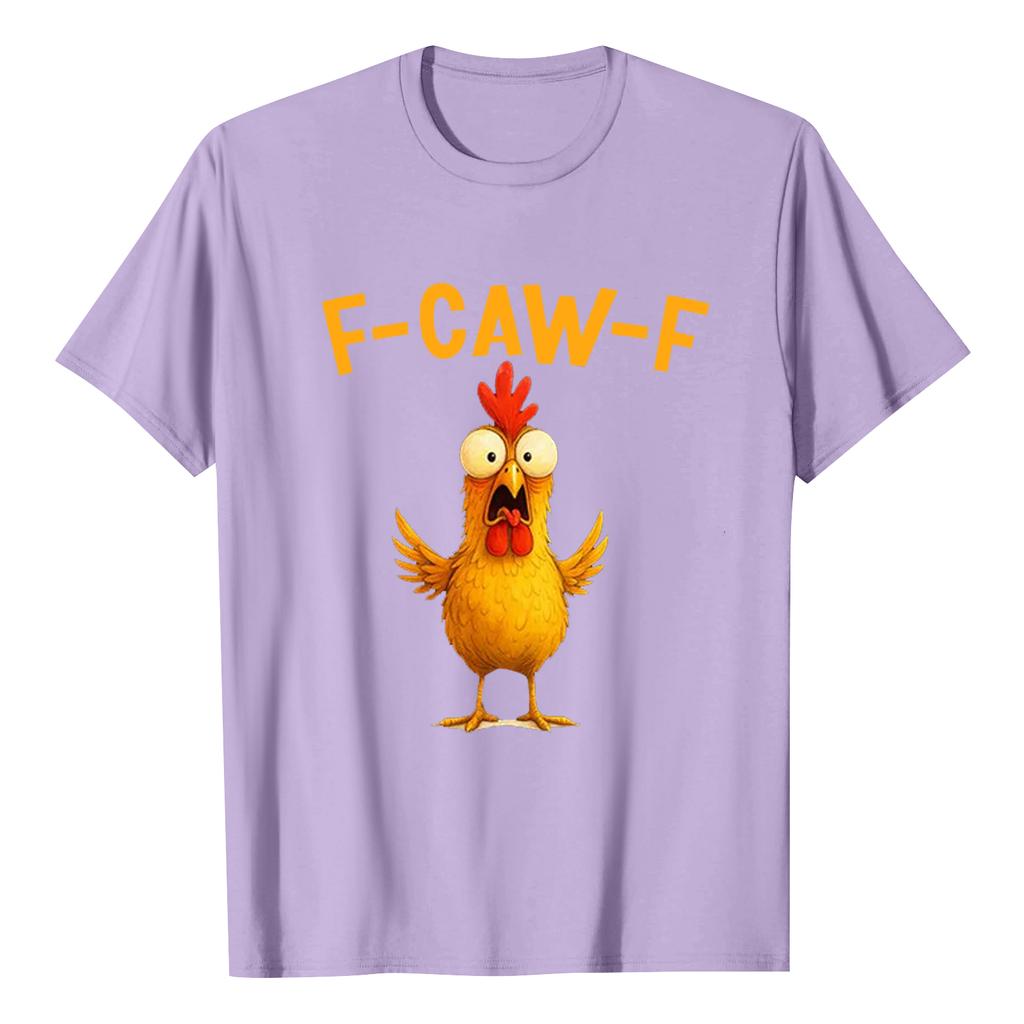 F-CAW-F Women's Casual Letter Print Short-sleeved Top T-shirt