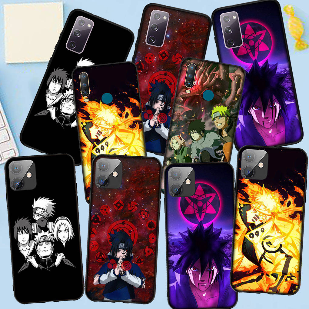 Чехол для телефона Samsung Galaxy S23 S24 iPhone 16 15 14 Xiaomi Redmi Note 13 12 11 Plus 10 Pro Max X XR OPPO Huawei Wallpaper Naruto Uchiha Sasuke Cover