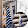 1/4/8pcs Towel Rack Radiator Coat Hook Hanger Bath Hook Reinforcement Temperature Resistant Non-slip Fixed Hook