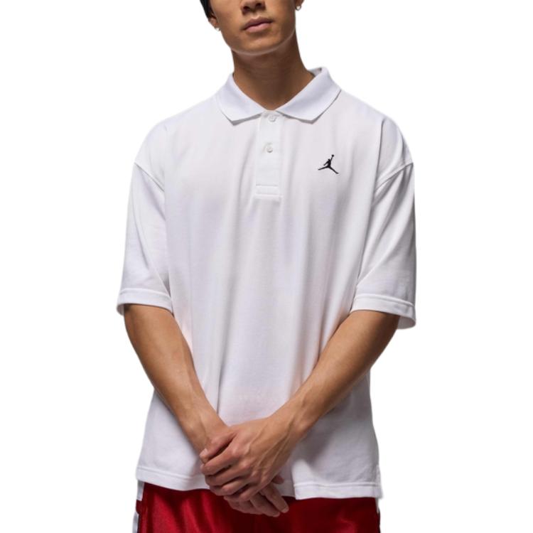 Jordan Button Logo Short Sleeve Polo Shirt Men tops IB1041-100