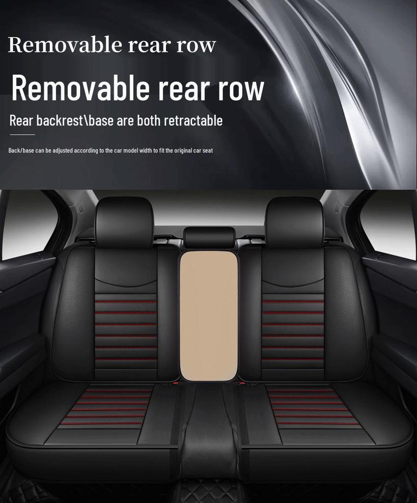 2022 All-Season Full Leather Car Seat Cushion with Fixed Waist Design