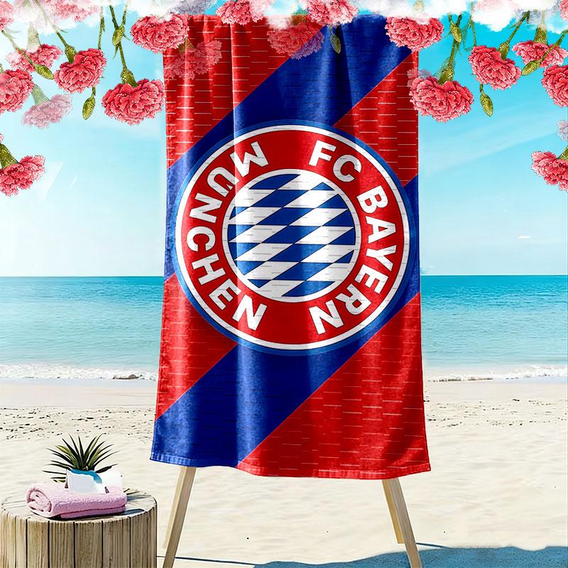 Пляжное полотенце FCB Print, Большое мягкое быстросохнущее полотенце для пляжа, кемпинга, плавания