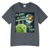 Glerp Glorp Funny Alien Cat Italian Brainrot Meme T-shirt Men Women Graphic Print T Shirts Summer Cotton Short Sleeve T-shirt