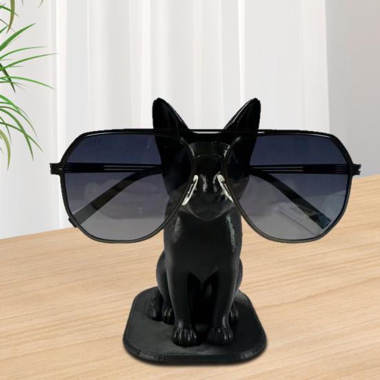 Держатель для очков Напечатанный на 3D-принтере Подставка для очков в виде черной кошки Декоративные очки