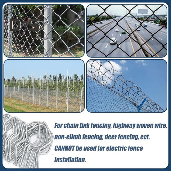 100 шт. оцинкованных зажимов для проволоки для забора, простая установка, надежные металлические зажимы для столбов забора для любителей делать все своими руками