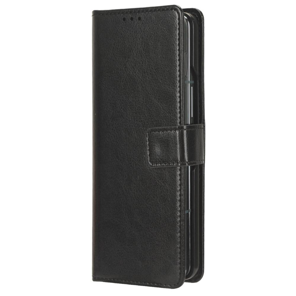 For Samsung Galaxy Z Fold6 5G Phone Case Pencil Slot Stand Leather Cover Crazy Horse Texture