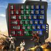 RGB Игровая Клавиатура Одноручная Мини USB Ультратонкая Проводная 35 Клавиш Одноручная Клавиатура с Подсветкой Для Компьютера ПК Ноутбука