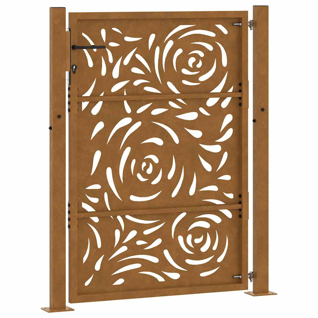 Garden Gate 100 x 125 cm Weathering Steel Flame Design