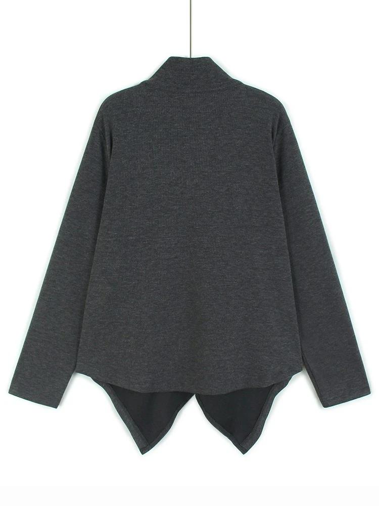 Xitao Однобортная женская футболка с нерегулярным крестом GMM1164