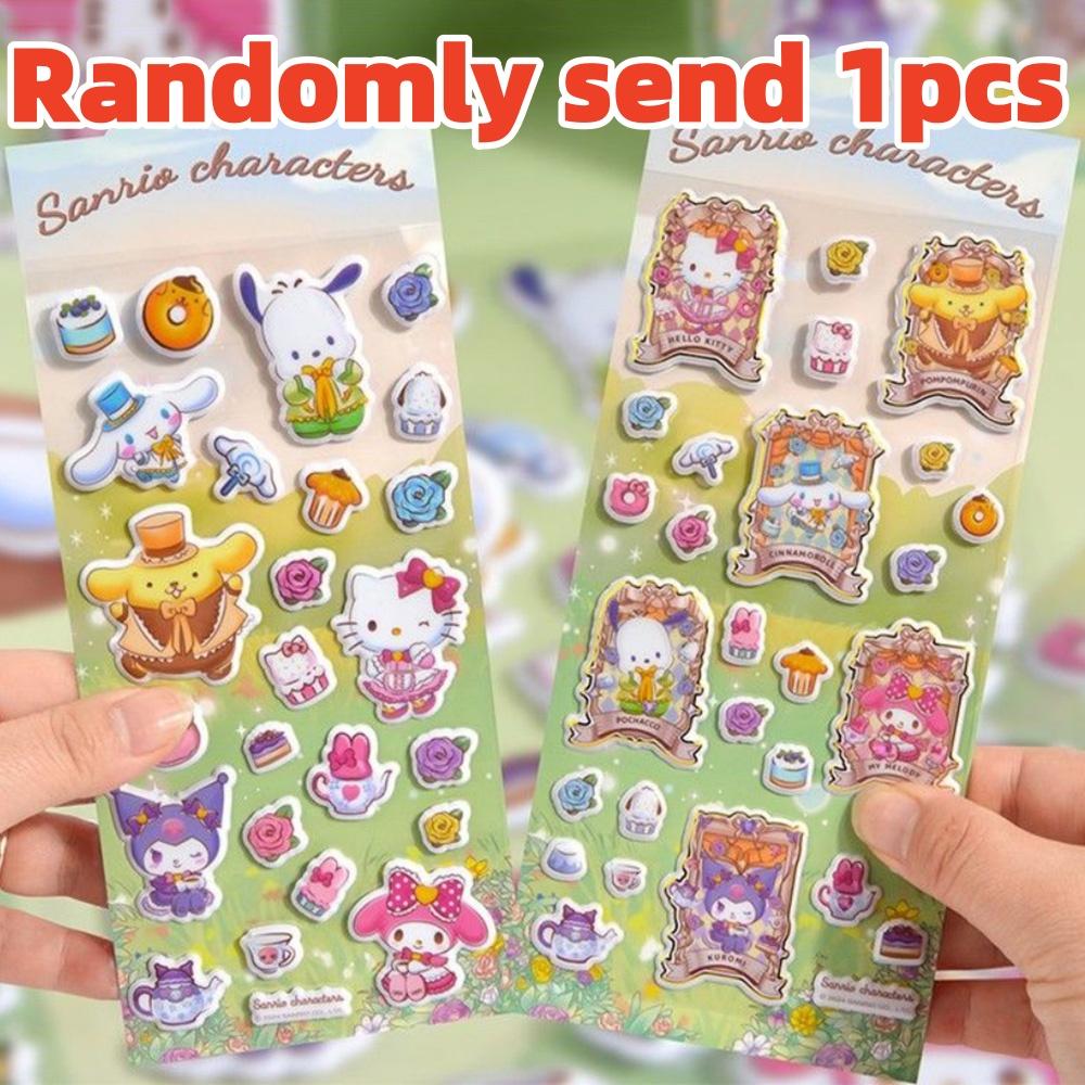Оригинальные вспененные наклейки Sanrio Мультяшные Куроми Почакко Мелоди Для скрапбукинга Телефона Кружки Планера Декор Наклейка Подарки для девочек