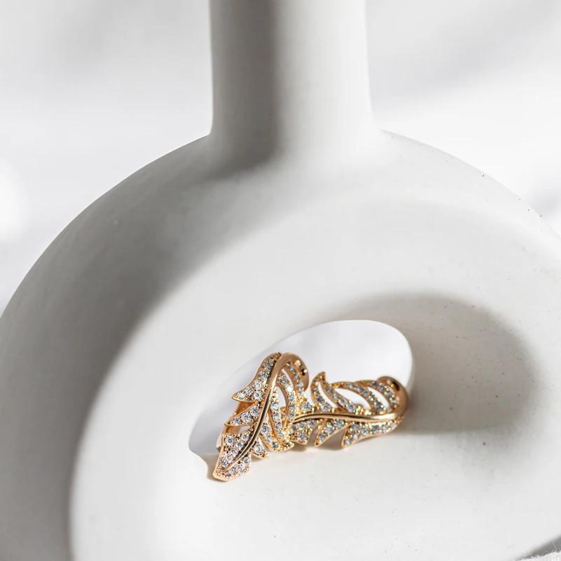 Полые текстурированные листья, висячие серьги с полным цирконием, английские серьги, женские свадебные винтажные ювелирные изделия, гипоаллергенные