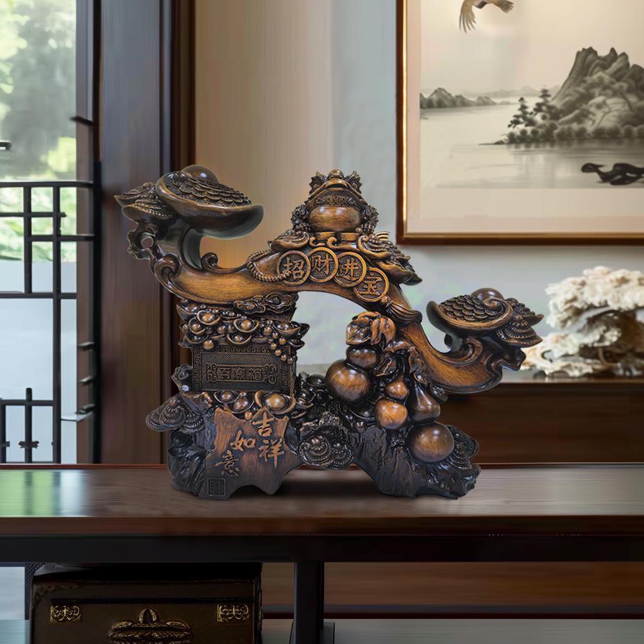 Благоприятные украшения на удачу Золотая жаба Тыква Украшения Домашний декор Гостиная Фойе Переезд Новый дом Подарок на открытие магазина