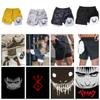 Berserk Muay Thai Kick Boxing UFC MMA Mixed Marcial Art Shorts Anime Men Women Unisex Double Layer Quick Dry Breathable Sport Gym Fitness Workout