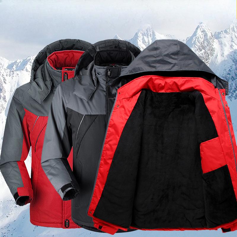 Jacket Men's Plus Velvet Thickened Winter Jacket Large Size Padded Jacket Jacket Men's Work Clothes Loose Cotton-padded Warm Labor Insurance Overalls