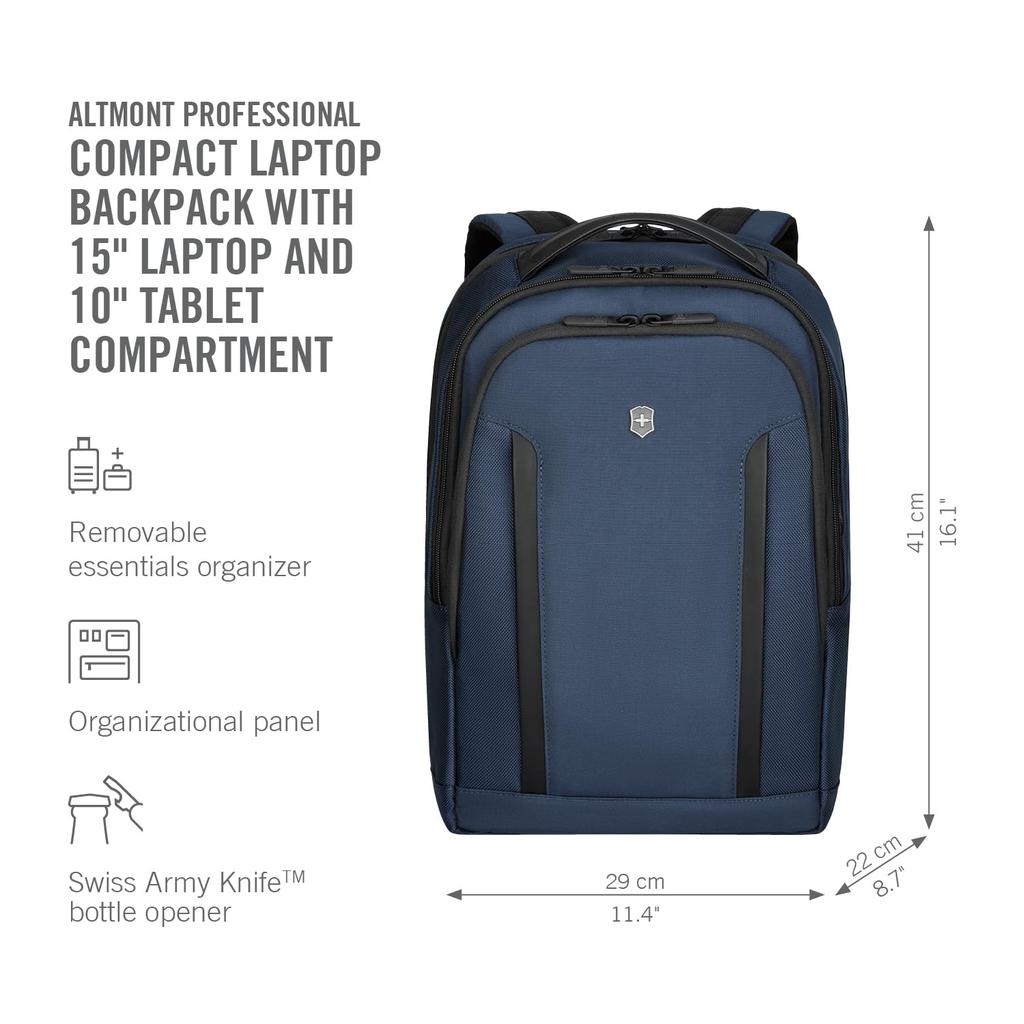 Altmont Professional Compact Laptop Backpack with Detachable Organizer Backpack Business Lightweight Durable Simple 15 Inch Device Compartment Storage