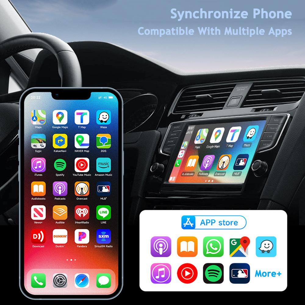 2 в 1 беспроводной Carplay и беспроводной адаптер Android Auto Mini Car Ai Box BT 5.0 проводной для беспроводного Carplay Android Auto адаптер