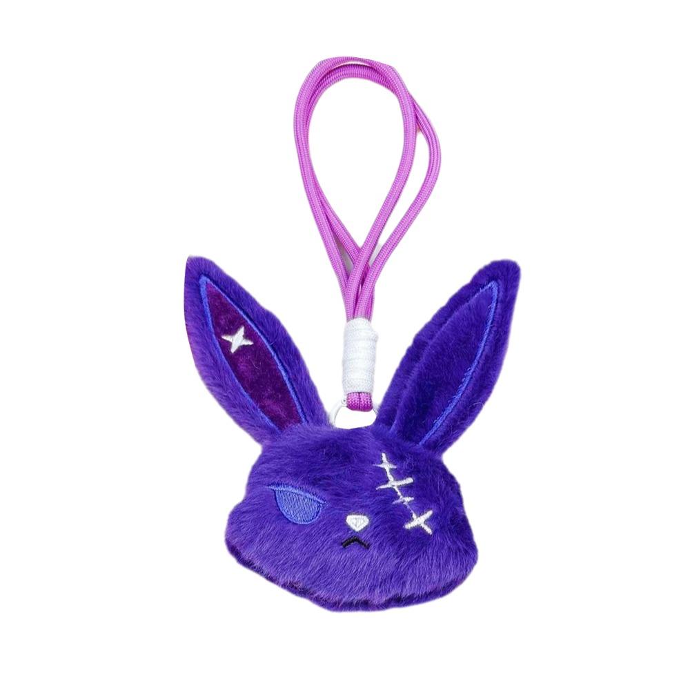 Dark Style Bunny Plush Keychain Plush Rabbit Keychain Pendant Plush Bunny Pendant Key Accessories