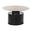 Table Basse - Modèle - Couleur Principale: Noir - Couleur Secondaire: Doré - Dimensions: 76 Cm