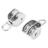 2PCS Double Pulley Block M32 Roller Wheel Stainless Steel 360 Degree Rotation Pulley for Cable Lifting
