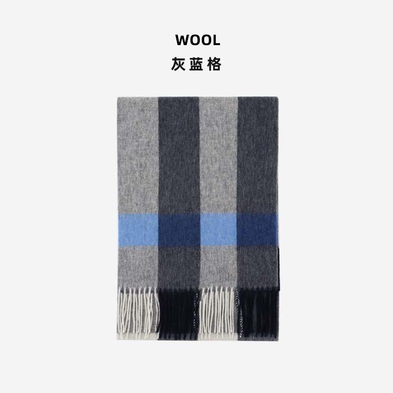 100% шерсть осенне-зимний новый стиль женский шерстяной шарф в британском стиле с высококачественным ощущением, универсальная мужская клетчатая утолщенная шаль с кисточками