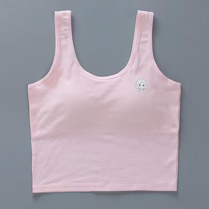 Хлопковый бюстгальтер, нижнее белье для подростков, тренировочный бюстгальтер для девочек, укороченный топ, 8–14 лет