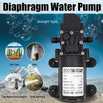 DC12V 130PSI 6л/мин,мембранный водяной насос высокого давления,микроэлектрический водяной насос
