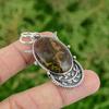 Thanks Giving Day Sale Oval Rhyolite Gemstone Pendant Jewelry Sterling Silver