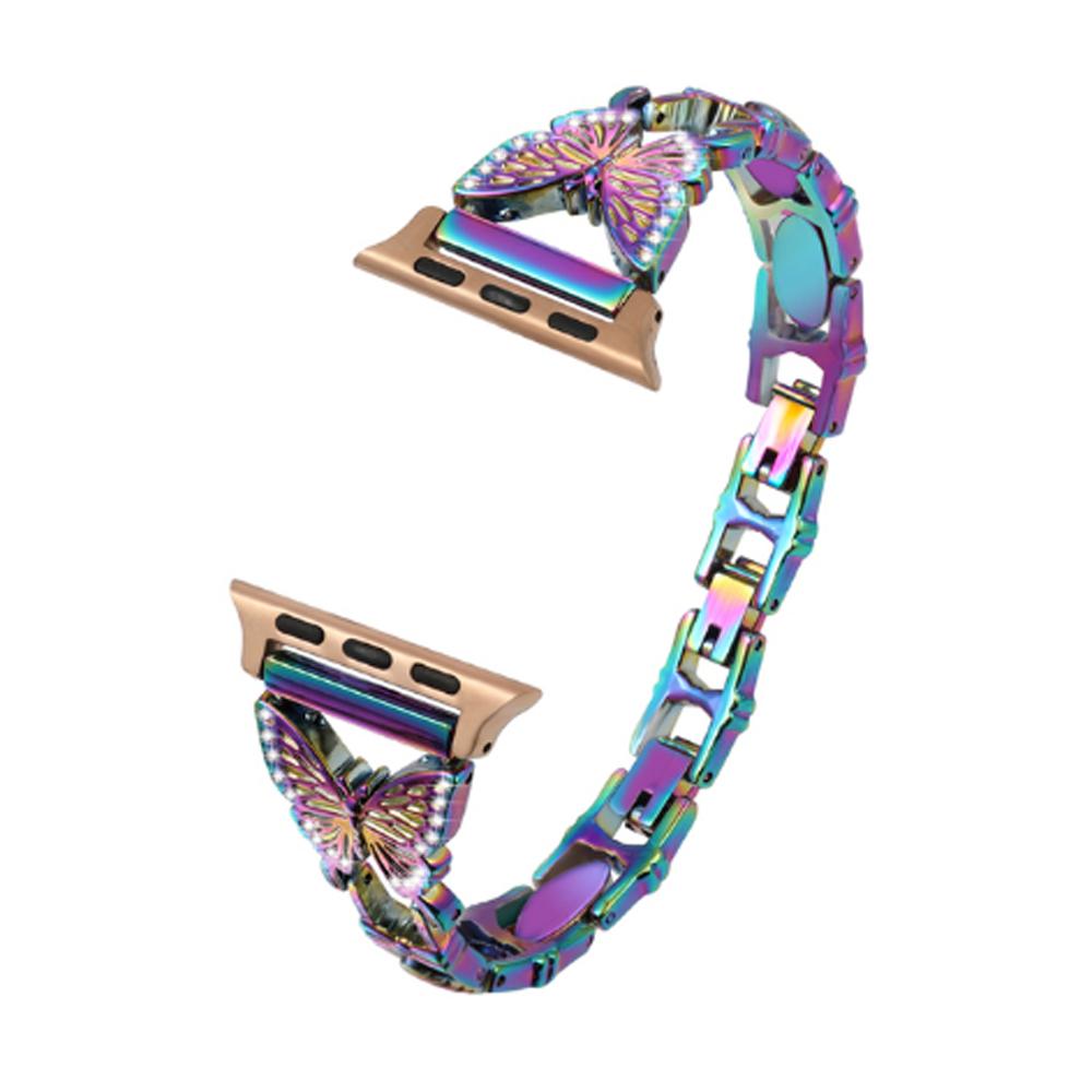 Металлический ремешок с бриллиантами для Apple Watch Ultra 49 мм, ремешок Correa 38/40 мм, 42 мм, 44 мм, браслет Iwatch серии 8, 7, 6 SE, 5, 4, 41 мм, 45 мм, женский браслет