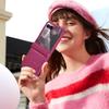 Чехол для Motorola Razr Ultra 2025 / Razr Ultra 2026 с защитой шарнира, встроенной защитой экрана, противоударный, всесторонний чехол для телефона - Розово-красный