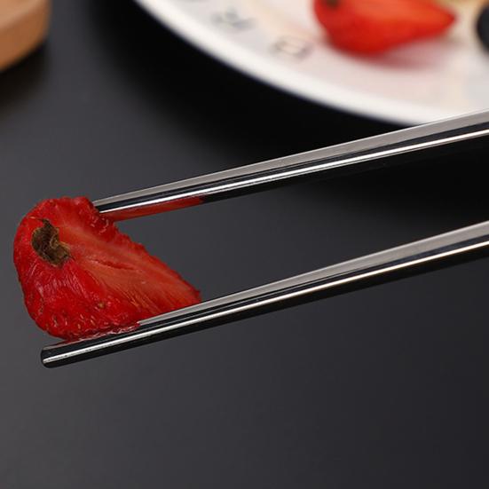 1 пара палочек для еды с защитой от ожогов, с цветным покрытием, простые в использовании, многоразовые, устойчивые к ржавчине, устойчивые к высоким температурам, противоскользящие металлические палочки для еды