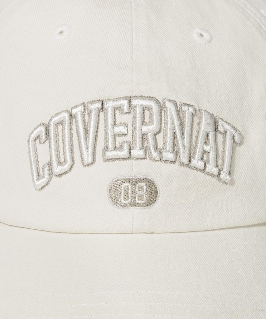 COVERNAT [Cozy Fit] Arch Logo Volume Embroidered Ball Cap Ivory
