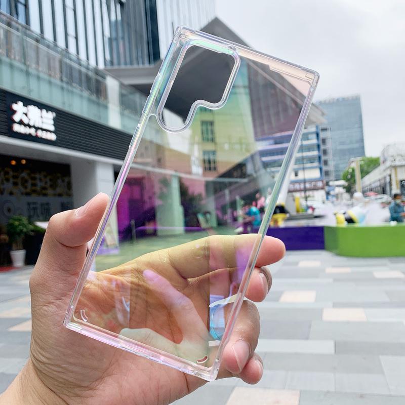 Прозрачный силиконовый чехол с полным покрытием «Цветная Аврора» для Samsung S26U/Note20 и iPhone17