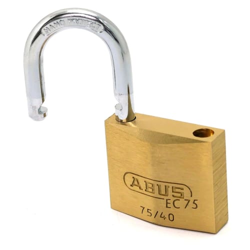ABUS Brass Padlock EC75/40 KD Dimple Cylinder, Loose Number