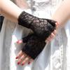 Fishnet Sexy Lace UV-proof Mesh Half Finger Fingerless Gloves Lace Gloves Mittens Driving Gloves